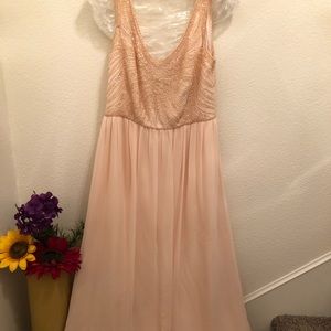 David’s Bridal Long formal dress beige size 10